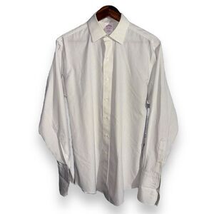 Yellow Brooks Brothers 1818 French Cuff Button Down Shirt 15.5